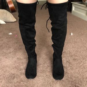 Over the knee black boots size 7